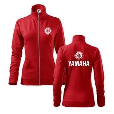 DÁMSKÁ MIKINA NA ZIP S MOTIVEM YAMAHA 1 - ČERVENÁ