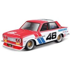 MAISTO - DESIGN TOKYO MODS - BRE DATSUN 510, ČERVENO-BÍLÁ S ČÍSLEM 46, 1:24