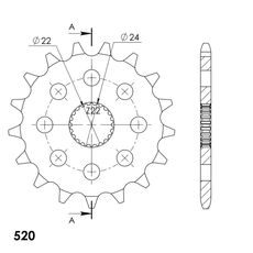 ŘETĚZOVÉ KOLEČKO SUPERSPROX CST-394:17 17 ZUBŮ, 520