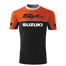PÁNSKÉ TRIKO S MOTIVEM SUZUKI SV1000 - ORANŽOVÁ/ČERNÁ