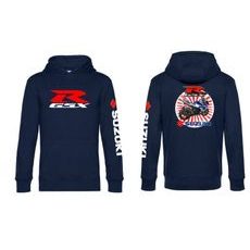 DÁMSKÁ MIKINA S KAPUCÍ A MOTIVEM SUZUKI GSXR - TMAVĚ MODRÁ