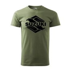 PÁNSKÉ TRIKO S MOTIVEM SUZUKI 1 - KHAKI