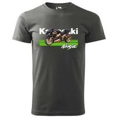 PÁNSKÉ TRIKO S MOTIVEM KAWASAKI NINJA - ŠEDÉ