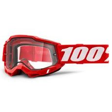 ACCURI 2 100% - USA , ENDURO MOTO BRÝLE ČERVENÉ - ČIRÉ DUAL PLEXI