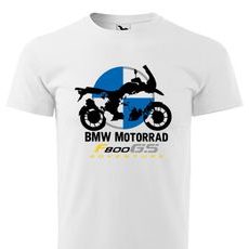 PÁNSKÉ TRIKO S MOTIVEM BMW F 800 GS ADVENTURE 1 - BÍLÉ