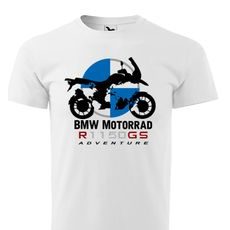 PÁNSKÉ TRIKO S MOTIVEM BMW R 1150 GS ADVENTURE - BÍLÉ