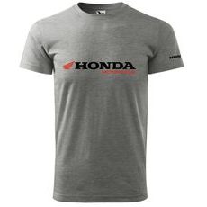 PÁNSKÉ TRIKO S MOTIVEM HONDA MOTORCYCLE - ŠEDÉ