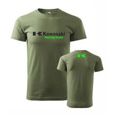 PÁNSKÉ TRIKO S MOTIVEM KAWASAKI RACING TEAM - KHAKI