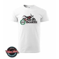 PÁNSKÉ TRIKO S MOTIVEM BENELLI TNT 899 - BÍLÉ