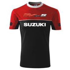 PÁNSKÉ TRIKO S MOTIVEM SUZUKI SV 650S - ČERVENÁ/ČERNÁ