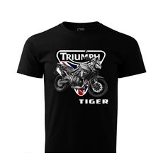 PÁNSKÉ TRIKO S MOTIVEM TRIUMPH TIGER - ČERNÉ