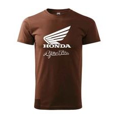 PÁNSKÉ TRIKO S MOTIVEM HONDA AFRICA 2 - ČOKOLÁDOVÉ