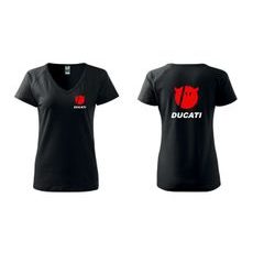 DÁMSKÉ TRIKO S MOTIVEM DUCATI DEVIL - ČERNÉ