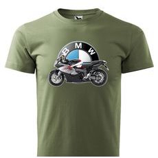 PÁNSKÉ TRIKO S MOTIVEM BMW K1300S SPORT - KHAKI