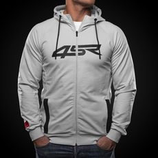 PÁNSKÁ MIKINA 4SR LOGO ZIP GREY