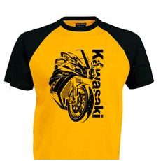 PÁNSKÉ TRIKO S MOTIVEM KAWASAKI NINJA 2 - ČERNO/ŽLUTÉ
