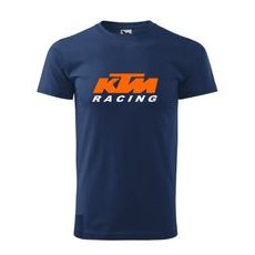 PÁNSKÉ TRIKO S MOTIVEM KTM RACING 3 - TMAVĚ MODRÉ