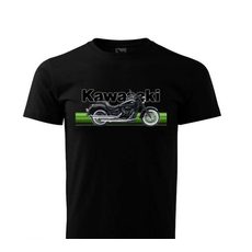 PÁNSKÉ TRIKO S MOTIVEM KAWASAKI VULCAN 1 - ČERNÉ