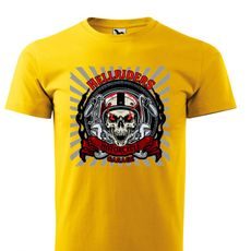 PÁNSKÉ TRIKO S MOTIVEM HELLRIDERS - ŽLUTÉ