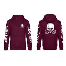 PÁNSKÁ MIKINA S KAPUCÍ A MOTIVEM YAMAHA MOTOSPORT - BORDÓ