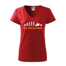 DÁMSKÉ TRIKO S MOTIVEM EVOLUTION CHOPPERS - ČERVENÉ