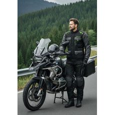 CESTOVNÍ ENDURO BUNDA NA MOTORKU TRAILER 4SQUARE - ČERNÁ/ŠEDÁ/FLUO