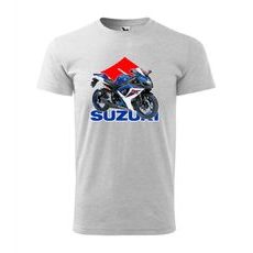 PÁNSKÉ TRIKO S MOTIVEM SUZUKI GSXR 3 - SVĚTLE ŠEDÁ