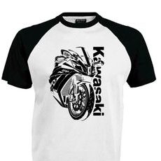 PÁNSKÉ TRIKO S MOTIVEM KAWASAKI NINJA 2 - ČERNÉ/BÍLÉ