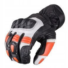 WOLF BANDIT ORANGE KOŽENÉ RUKAVICE NA MOTORKU