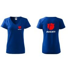 DÁMSKÉ TRIKO S MOTIVEM DUCATI DEVIL - KRÁLOVSKY MODRÉ