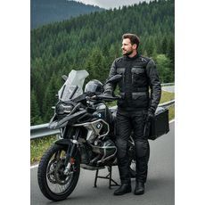 CESTOVNÍ ENDURO KALHOTY NA MOTORKU TRAILER 4SQUARE - ČERNÁ/ŠEDÁ