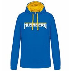 PÁNSKÁ MIKINA S KAPUCÍ A MOTIVEM HUSABERG 1 - MODRÁ