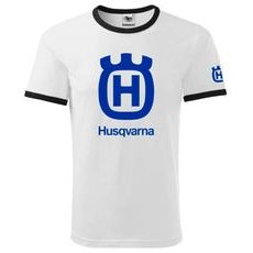 Pánské triko s motivem Husqvarna - Bílé