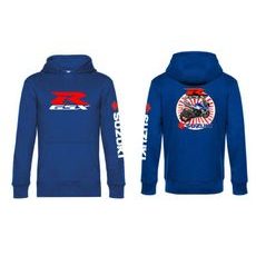 DÁMSKÁ MIKINA S KAPUCÍ A MOTIVEM SUZUKI GSXR - KRÁLOVSKY MODRÁ