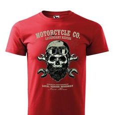 PÁNSKÉ TRIKO S MOTIVEM MOTORCYCLE LEGENDARY RIDERS - ČERVENÉ