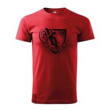 PÁNSKÉ TRIKO S MOTIVEM MOTOCROSS - ČERVENÉ