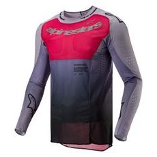 MX DRES SUPERTECH DADE, ALPINESTARS (ŠEDÁ/ČERNÁ/ČERVENÁ) 2024