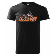 PÁNSKÉ TRIKO S MOTIVEM KTM DUKE - ČERNÁ