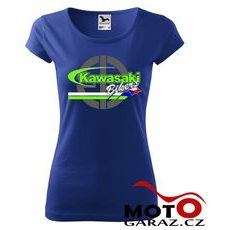 DÁMSKÉ KLUBOVÉ TRIČKO KAWASAKI BIKERS CZ - KRÁLOVSKY MODRÁ