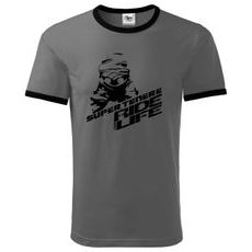 PÁNSKÉ TRIKO S MOTIVEM YAMAHA SUPERTENERE RIDE FOR LIFE - ŠEDÉ