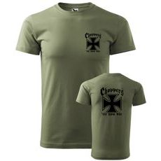 PÁNSKÉ TRIKO S MOTIVEM CHOPPERS 'TIL YOU DIE - KHAKI