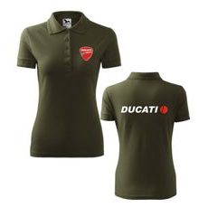 DÁMSKÉ POLO S MOTIVEM DUCATI - KHAKI