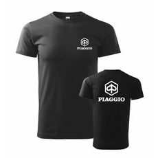 PÁNSKÉ TRIKO S MOTIVEM PIAGGIO 1 - ČERNÉ