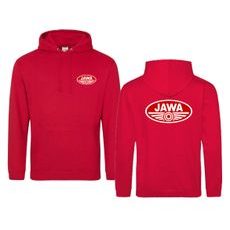 PÁNSKÁ MIKINA S KAPUCÍ A MOTIVEM JAWA - ČERVENÁ