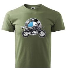 PÁNSKÉ TRIKO S MOTIVEM BMW R1200GS ADVENTURE - KHAKI