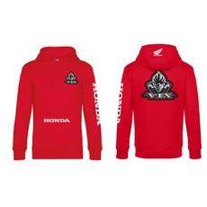 PÁNSKÁ MIKINA S KAPUCÍ A MOTIVEM HONDA VTX - ČERVENÁ