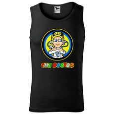 PÁNSKÉ TÍLKO S MOTIVEM THE DOCTOR VALE - ČERNÉ