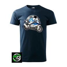 PÁNSKÉ TRIKO S MOTIVEM BMW S 1000 RR 2 - TMAVĚ MODRÉ