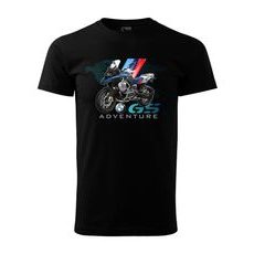 PÁNSKÉ TRIKO S MOTIVEM BMW R 1250 GS ADVENTURE - ČERNÉ