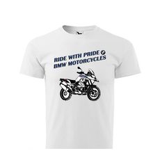 PÁNSKÉ TRIKO S MOTIVEM BMW MOTORCYCLES ENDURO - BÍLÉ